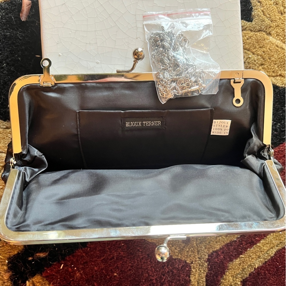 Bijoux Terner Little Black Clutch Shoulder Bag - Picture 10 of 14